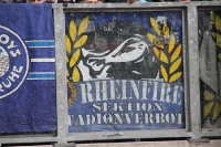 KSC Zaunfahne Rheinfire Sektion Stadionverbot