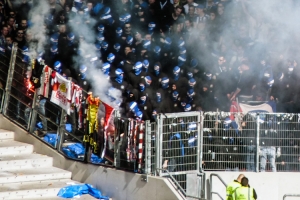 wütende KSC-Fans in Stuttgart