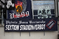 Zaunfahne Phönix Sons Karlsruhe Sektion Stadionverbot