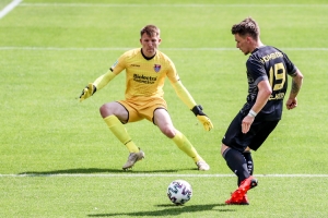 Justin Walker VfB Homberg mit Tor gegen 23-04-2022