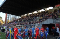 Niederrheinpokal 2015. Mannschaften laufen ein