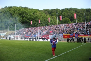 Pyroshow KFC Uerdingen Fans in Wuppertal Pokalfinale 2019