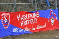 Zaunfahne der Harlekins Krefeld