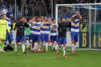 MSV Duisburg Spieler Jubel nach Pokalsieg gegen Nürnberg
