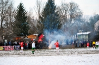 Pyrotechnik beim Turnier in Leipzig mit Partizan Minsk
