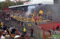 Fans von Dynamo Dresden bei Rot-Weiß Oberhausen