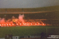 Bengalfackeln im Frankenstadion des 1. FC Nürnberg, 1992