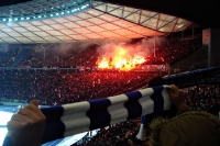 Pyrotechnik in der Unionkurve bei Hertha BSC