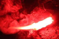 rot brennende Zylinderflammen