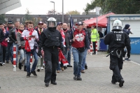 Mit Polizeischutz: Abreise RB Leipzig Fans in Bochum