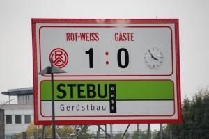 Anzeigetafel Sieg von Essen vs. Münster 17-10-2020