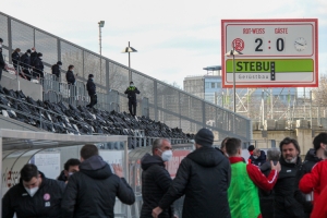 Anzeigentafel Rot-Weiss Essen vs. Fortuna Köln Spielszenen 07-03-2021
