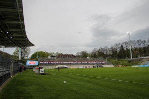 Stadion am Zoo WSV gegen RWE Banner 08-05-2021 