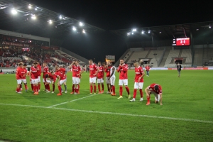 Rot-Weiss Essen Jubel nach Sieg über VfB Homberg 10-09-2021 Spielfotos