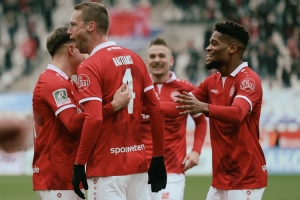 Felix Bastians Torjubel Rot-Weiss Essen vs. Wuppertaler SV 23-01-2022