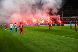 Pyro Choreo Essen Fans 1860 München vs. Rot-Weiss Essen 14.11.2022