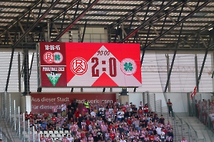 Anzeigentafel Rot-Weiss Essen vs. Rot Weiß Oberhausen 03.06.2023