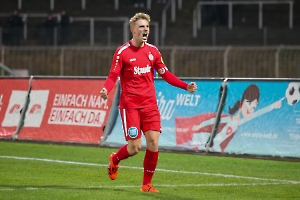 Jubel Cedric Harenbrock KFC Uerdingen vs. Rot-Weiss Essen Spielfotos 06.03.2024
