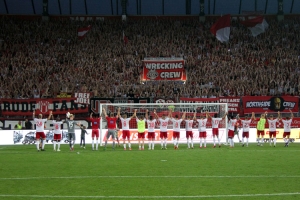 Jubel über RWE Sieg am 1. Spieltag Saison 2019/2010