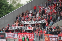 RWE Banner zum Pokalfinale