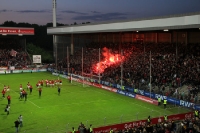 RWE Fans feiern Pokalsieg 2012 mit Pyro