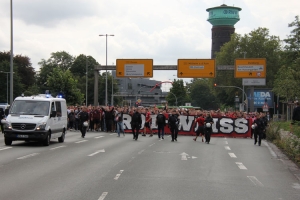 RWE Fans Marsch in Oberhausen 2019