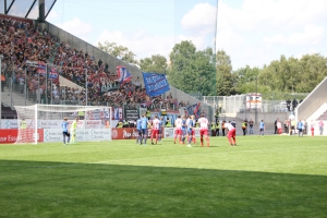 Spielszenen RWE gegen Wuppertal 06-08-2017