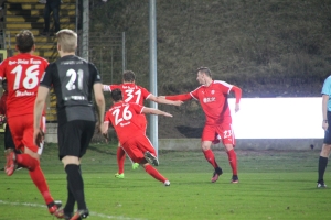 Torjubel RWE in Wuppertal Pokalhalbfinale 2017