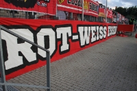 Zaunfahne Westtribüne Rot Weiss Essen