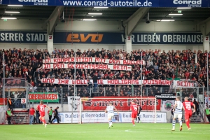 Spruchband Rot-Weiß Oberhausen Fans gegen MSV Duisburg 