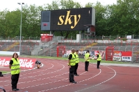 Sky auf der Anzeigetafel im Stadion Niederrhein