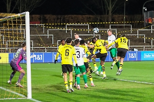 Simon Scherder Tor Borussia Dortmund U23 vs. Preußen Münster Spielfotos 13.02.2024