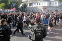 Fans / Ultras der SG Dynamo Dresden auf dem Weg zum Olympiastadion