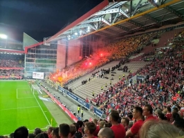 Dresden Fans Support in Kaiserslautern Relegation 2. Bundesliga