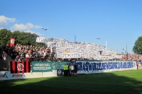 Choreographie der Ultras & Fans des SV Babelsberg 03 (Filmstadt Inferno 99) beim Spiel gegen Erfurt