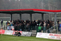 Fans des SV Babelsberg 03 im Stadion Vogelgesang in Rathenow