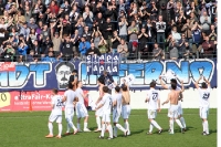Babelsberger feiern den 2:0-Sieg gegen den VfR Aalen