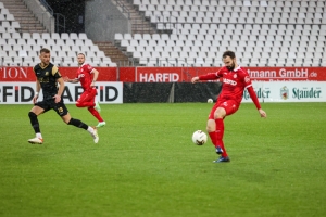 Simon Engelmann Tor Rot-Weiss Essen vs. SV Meppen Testspiel Spielfotos 08-01-2022