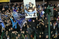 Fans des TSV 1860 feiern den Sieg beim BAK 07