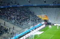 Gästebereich beim Spiel TSV 1860 München gegen Erzgebirge Aue