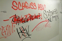 Graffiti in der Münchener Allianz Arena