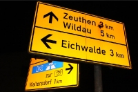 Nach dem Spiel in Waltersdorf: Abendlicher Fußmarsch nach Eichwalde