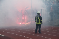 Letztes Derby Pyroshow der Bochumer in Wattenscheid