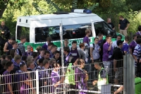 Ankunft der Osnabrücker Fans am Karli in Babelsberg