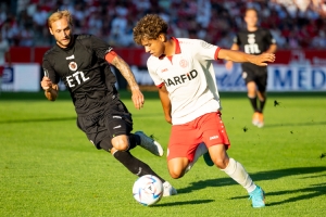 Lawrence Ennali, Marcel Risse Rot-Weiss Essen vs. Viktoria Köln Spielfotos 09.08.2022