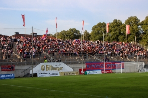 WSV Fans Nordtribüne Wuppertaler SV vs. Rot-Weiss Essen 25-08-2021