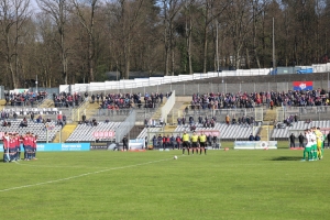 Wuppertaler SV vs. Preußen Münster Schweigeminute gegen Ukraine Krieg 06-03-2022