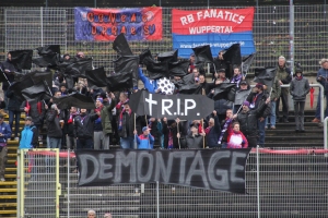 Protest gegen Montagsspiele in Wuppertal gegen RWE