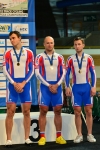 Siegerehrung Teamsprint der Männer, EM 2013