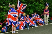 Britische Radsportfans in London, Olympia 2012